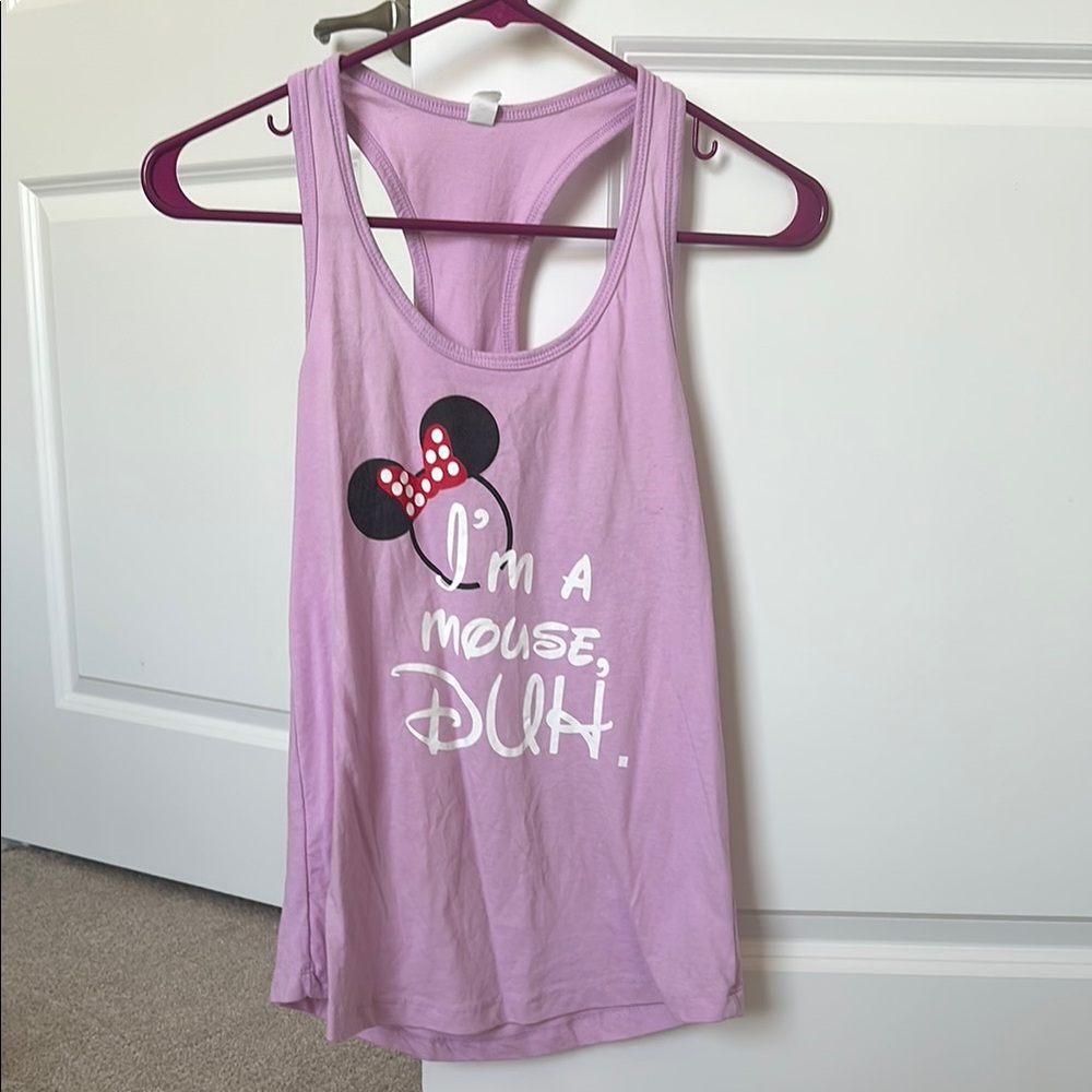 Purple Disney Tank Top with Minnie Mouse Design